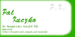 pal kuczko business card